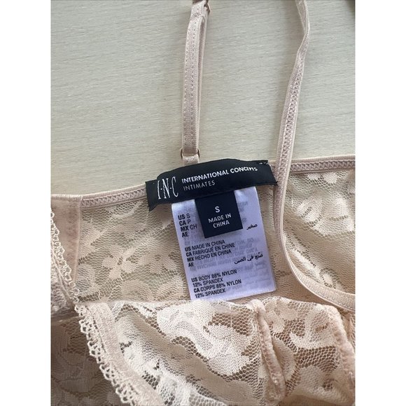 INC International Concepts Lace‎ Bralette Almond Latte - Picture 3 of 4